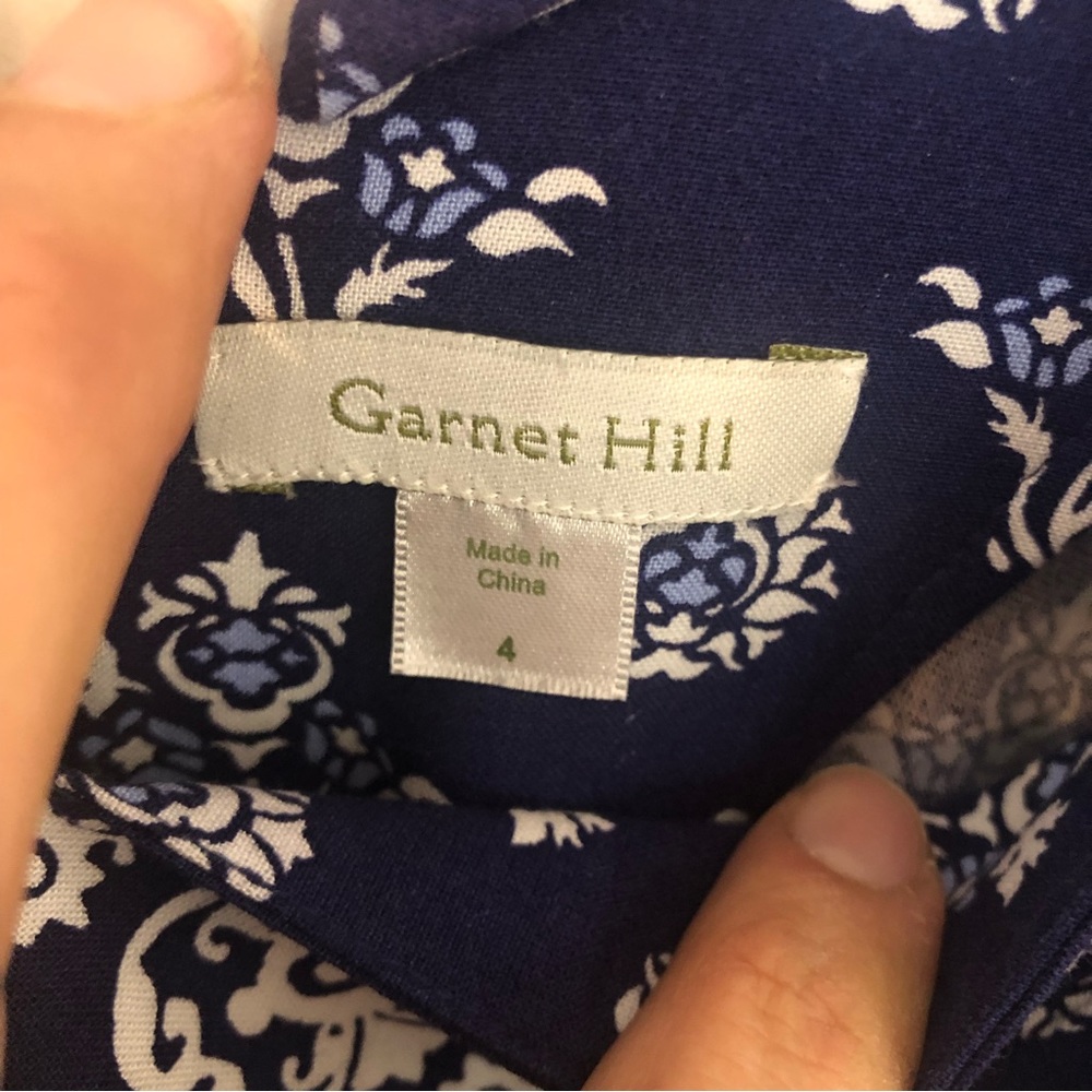 Elegant Navy Blue Floral Maxi Dress - Picture 4 of 12